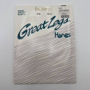Hanes Great Legs Sheer Pantyhose Size AB Sandalfoot Style 690 Pearl Color